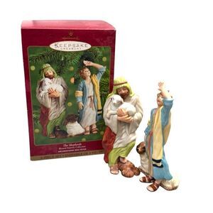 Hallmark Keepsake 2000 The Shepherds Blessed Nativity 2-Piece Set 8361 Ornament